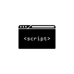 browser, script icon in IT set