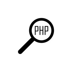 magnifier, php icon in IT set