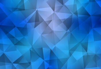 Obraz premium Light BLUE vector polygonal background.