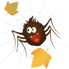 vector graphic holiday illustration with Halloween spider