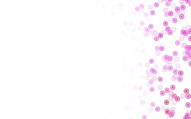 Light Purple, Pink vector background with bubbles.