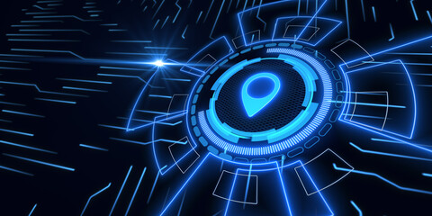 Obraz premium Positioning concept using internet technologies