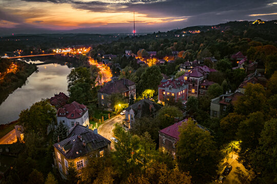 Salwator in Krakow during sunset