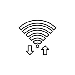 connection sign, waves icon in Mobile network set