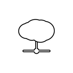 data cloud, communication icon in Mobile network set