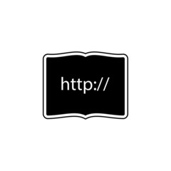 Open book, http icon in Online education set