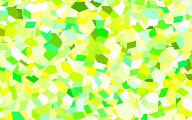 Light Green, Yellow vector pattern with colorful hexagons.