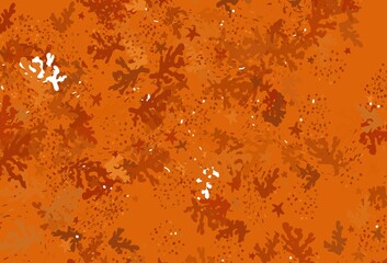 Light Orange vector backdrop with memphis shapes.