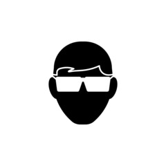 Man with glasses icon in Safety set