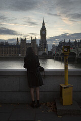 Big ben, across river 