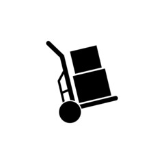 Cart with boxes icon in Supply chain set