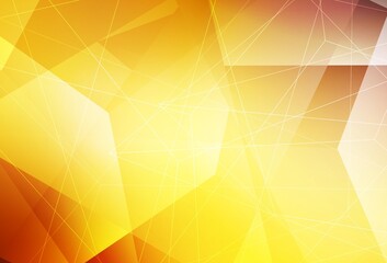 Obraz premium Light Orange vector template with crystals, triangles.