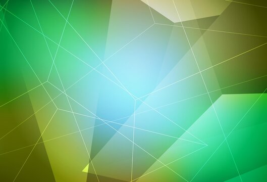 Light Blue, Yellow vector background with polygonal style.