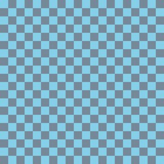 Two color checkerboard. Light Slate Grey and Sky blue colors of checkerboard. Chessboard, checkerboard texture. Squares pattern. Background.