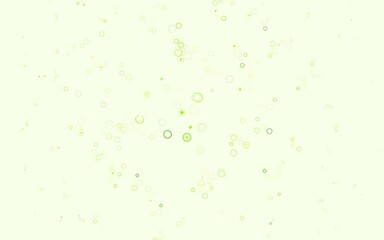 Light Green, Yellow vector template with circles.