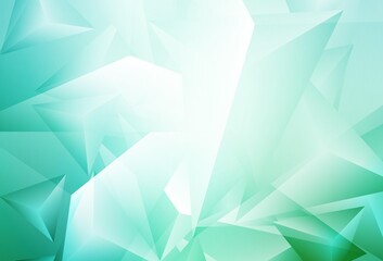 Light Green vector background with polygonal style.