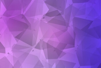Light Purple vector template with chaotic poly shapes.