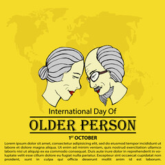 INTERNATIONAL DAY OF OLDER PERSON, POSTER AND BANNER