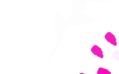 Light Pink vector doodle pattern with flowers