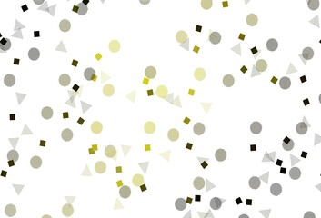 Light Green, Yellow vector texture with poly style with circles, cubes.