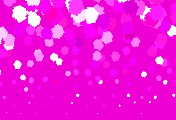 Light Pink vector backdrop with memphis shapes.