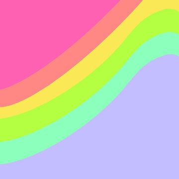 Vector fondo arcoiris de franjas onduladas. Orgullo gay, libertad y diversidad.