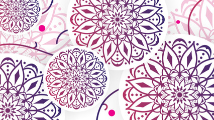 Abstract Pink Mandala Art Decorative Background 2