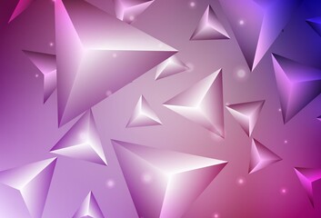 Dark Purple, Pink vector texture with triangular style.