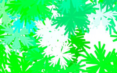 Light Green vector natural artwork with flowers.