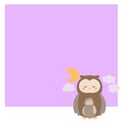 親子のフクロウ 背景