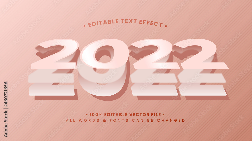 Poster 3d text style effect. editable illustrator text style.