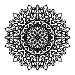 Ornamental Circle Pattern. Hand Draw Mandala. Vintage Decorative Elements. Vector illustration. Red, yellow, blue gradient. For Book, Greeting Card, Invitation, Tattoo. Anti-Stress Therapy Pattern