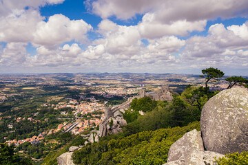 ancient stone castle under blue sky