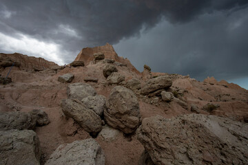 Storm in the badlands South Dakota