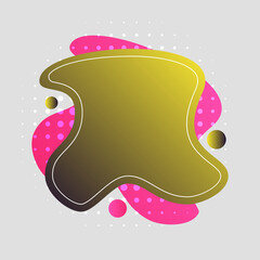 abstract, modern, shapes, fluids, splash, multicolor, yellow, gold, pink gradient wallpaper background vector illustration