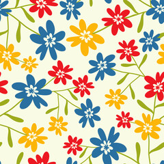 Contemporary floral and polka dot shapes collage seamless pattern set. Modern exotic design for paper, cover, fabric, interior decor and other users.