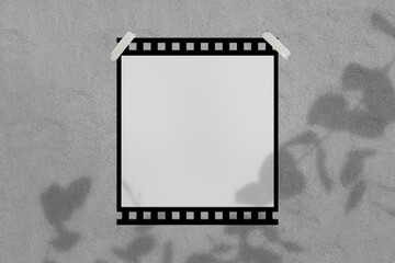 Fototapeta premium Filmstrips mockup templates. Real high-res 35mm film frame background with space for your image. Lifestyle concept