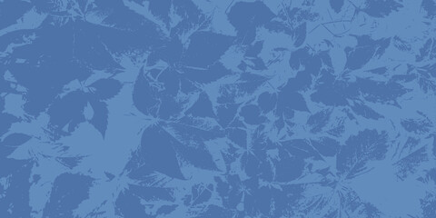 Cute vector soft blue background with flower leaf texture. Abstract background with plant leaves. An elegant template for your design.
