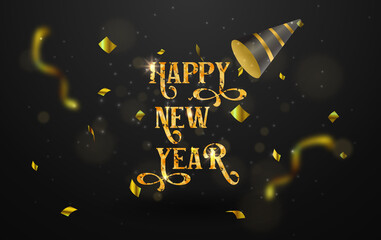 New year celebration golden background