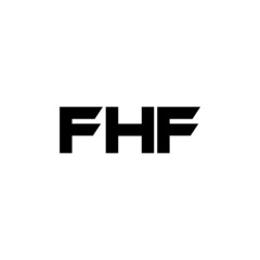 FHF letter logo design with white background in illustrator, vector logo modern alphabet font overlap style. calligraphy designs for logo, Poster, Invitation, etc.