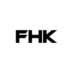 FHK letter logo design with white background in illustrator, vector logo modern alphabet font overlap style. calligraphy designs for logo, Poster, Invitation, etc.