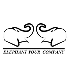 Elephant logo illustration