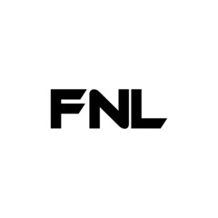 FNL letter logo design with white background in illustrator, vector logo modern alphabet font overlap style. calligraphy designs for logo, Poster, Invitation, etc.