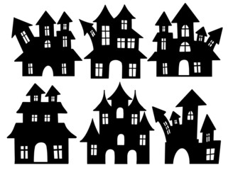 Castle Silhouette Halloween. Halloween illustration