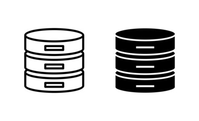 Database icons set. database sign and symbol