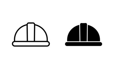 Helmet icons set. Motorcycle helmet sign and symbol. Construction helmet icon. Safety helmet