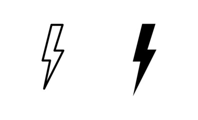 Lightning icons set. electric sign and symbol. power icon. energy sign