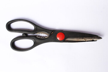 black scissor image, work tool material with isolated background