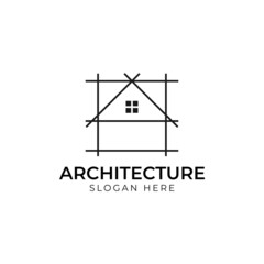Architecture logo design, Vector construction company brand design template. Architect and Construction vector logo template