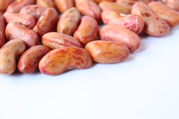 Red beans close up photos, healthy food images isolated background